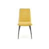 Scaun dining/bucatarie Halmar K493, cadru metal,  stil clasic, 47x60x92x47cm, textil, galben