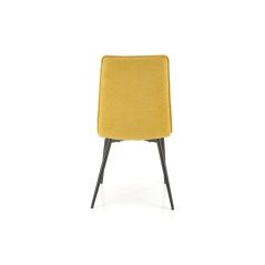 Scaun dining/bucatarie Halmar K493, cadru metal,  stil clasic, 47x60x92x47cm, textil, galben