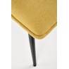 Scaun dining/bucatarie Halmar K493, cadru metal,  stil clasic, 47x60x92x47cm, textil, galben