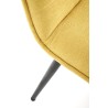 Scaun dining/bucatarie Halmar K493, cadru metal,  stil clasic, 47x60x92x47cm, textil, galben