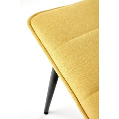 Scaun dining/bucatarie Halmar K493, cadru metal,  stil clasic, 47x60x92x47cm, textil, galben