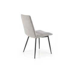 Scaun dining/bucatarie Halmar K493, cadru metal,  stil clasic, 47x60x92x47cm, textil, gri