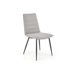 Scaun dining/bucatarie Halmar K493, cadru metal,  stil clasic, 47x60x92x47cm, textil, gri