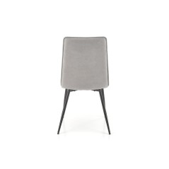 Scaun dining/bucatarie Halmar K493, cadru metal,  stil clasic, 47x60x92x47cm, textil, gri