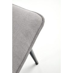 Scaun dining/bucatarie Halmar K493, cadru metal,  stil clasic, 47x60x92x47cm, textil, gri