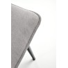 Scaun dining/bucatarie Halmar K493, cadru metal, stil clasic, 47x60x92x47cm, textil, gri