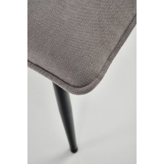 Scaun dining/bucatarie Halmar K493, cadru metal,  stil clasic, 47x60x92x47cm, textil, gri
