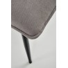 Scaun dining/bucatarie Halmar K493, cadru metal, stil clasic, 47x60x92x47cm, textil, gri