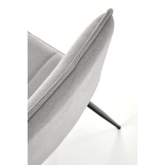 Scaun dining/bucatarie Halmar K493, cadru metal,  stil clasic, 47x60x92x47cm, textil, gri