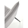 Scaun dining/bucatarie Halmar K493, cadru metal, stil clasic, 47x60x92x47cm, textil, gri