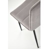 Scaun dining/bucatarie Halmar K493, cadru metal, stil clasic, 47x60x92x47cm, textil, gri