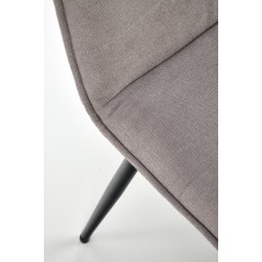 Scaun dining/bucatarie Halmar K493, cadru metal,  stil clasic, 47x60x92x47cm, textil, gri