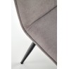 Scaun dining/bucatarie Halmar K493, cadru metal, stil clasic, 47x60x92x47cm, textil, gri