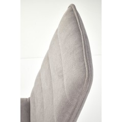 Scaun dining/bucatarie Halmar K493, cadru metal,  stil clasic, 47x60x92x47cm, textil, gri