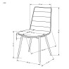 Scaun dining/bucatarie Halmar K493, cadru metal, stil clasic, 47x60x92x47cm, textil, gri
