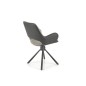 Scaun pentru living, rotativ 360 grade, stil modern, 57x59x85x50 cm, tapiterie textila gri, cadru metalic