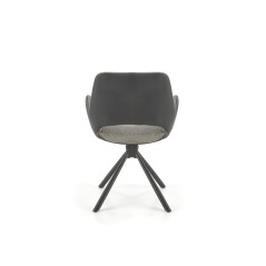 Scaun living/sufragerie Halmar K494, cadru lemn, rotativ 360 grade, stil modern, 57x59x85x50cm, textil, gri