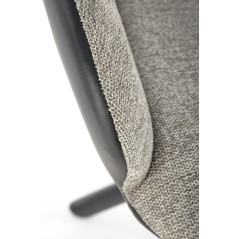 Scaun living/sufragerie Halmar K494, cadru lemn, rotativ 360 grade, stil modern, 57x59x85x50cm, textil, gri