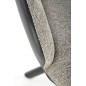 Scaun pentru living, rotativ 360 grade, stil modern, 57x59x85x50 cm, tapiterie textila gri, cadru metalic