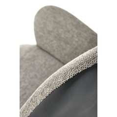 Scaun living/sufragerie Halmar K494, cadru lemn, rotativ 360 grade, stil modern, 57x59x85x50cm, textil, gri