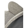 Scaun living/sufragerie Halmar K494, cadru lemn, rotativ 360 grade, stil modern, 57x59x85x50cm, textil, gri