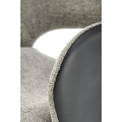 Scaun living/sufragerie Halmar K494, cadru lemn, rotativ 360 grade, stil modern, 57x59x85x50cm, textil, gri