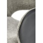 Scaun pentru living, rotativ 360 grade, stil modern, 57x59x85x50 cm, tapiterie textila gri, cadru metalic