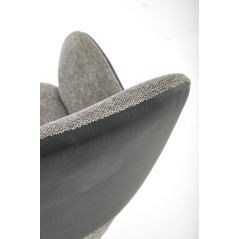 Scaun living/sufragerie Halmar K494, cadru lemn, rotativ 360 grade, stil modern, 57x59x85x50cm, textil, gri
