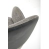 Scaun living/sufragerie Halmar K494, cadru lemn, rotativ 360 grade, stil modern, 57x59x85x50cm, textil, gri