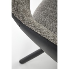 Scaun living/sufragerie Halmar K494, cadru lemn, rotativ 360 grade, stil modern, 57x59x85x50cm, textil, gri