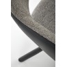 Scaun living/sufragerie Halmar K494, cadru lemn, rotativ 360 grade, stil modern, 57x59x85x50cm, textil, gri