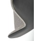 Scaun pentru living, rotativ 360 grade, stil modern, 57x59x85x50 cm, tapiterie textila gri, cadru metalic