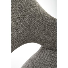 Scaun living/sufragerie Halmar K494, cadru lemn, rotativ 360 grade, stil modern, 57x59x85x50cm, textil, gri