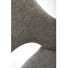 Scaun living/sufragerie Halmar K494, cadru lemn, rotativ 360 grade, stil modern, 57x59x85x50cm, textil, gri