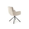 Scaun living/sufragerie Halmar K495, cadru lemn, rotativ 180 grade, stil modern, 60x65x87x51cm, textil, bej