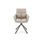 Scaun rotativ 180 grade pentru living, cadru otel, stil modern, inaltime 87 cm, tapiterie textila bej Scaun rotativ 180 grade pentru living, cadru otel, stil modern, inaltime 87 cm, tapiterie textila bej