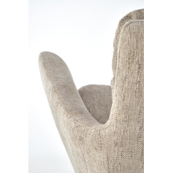 Scaun living/sufragerie Halmar K495, cadru lemn, rotativ 180 grade, stil modern, 60x65x87x51cm, textil, bej