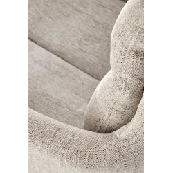Scaun living/sufragerie Halmar K495, cadru lemn, rotativ 180 grade, stil modern, 60x65x87x51cm, textil, bej