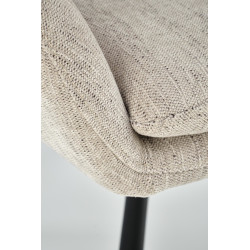 Scaun living/sufragerie Halmar K495, cadru lemn, rotativ 180 grade, stil modern, 60x65x87x51cm, textil, bej