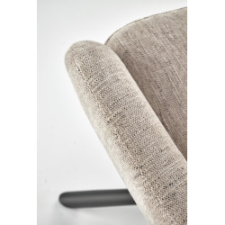 Scaun living/sufragerie Halmar K495, cadru lemn, rotativ 180 grade, stil modern, 60x65x87x51cm, textil, bej