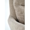 Scaun living/sufragerie Halmar K495, cadru lemn, rotativ 180 grade, stil modern, 60x65x87x51cm, textil, bej