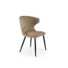 Scaun dining/bucatarie Halmar K496, cadru metal, stil modern, 56x58x84x46cm, textil, bej