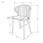 Scaun dining Leila, cadru otel, stil modern, inaltime 84 cm, tapiterie stofa bej Scaun dining Leila, cadru otel, stil modern, inaltime 84 cm, tapiterie stofa bej