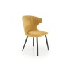 Scaun dining/bucatarie Halmar K496, cadru metal,  stil modern, 56x58x84x46cm, textil, galben