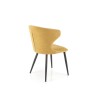 Scaun dining/bucatarie Halmar K496, cadru metal,  stil modern, 56x58x84x46cm, textil, galben