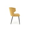 Scaun dining/bucatarie Halmar K496, cadru metal,  stil modern, 56x58x84x46cm, textil, galben