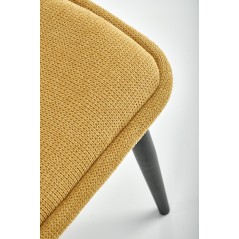 Scaun dining/bucatarie Halmar K496, cadru metal,  stil modern, 56x58x84x46cm, textil, galben