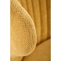 Scaun dining/bucatarie Halmar K496, cadru metal,  stil modern, 56x58x84x46cm, textil, galben
