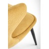 Scaun dining/bucatarie Halmar K496, cadru metal,  stil modern, 56x58x84x46cm, textil, galben