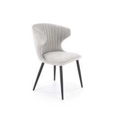 Scaun dining/bucatarie Halmar K496, cadru metal, stil modern, 56x58x84x46cm, textil, gri